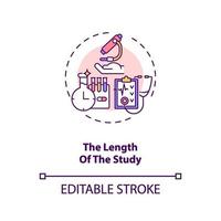 Study length concept icon vector