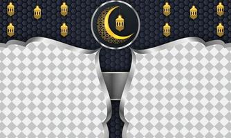 Ramadan kareem background for social media post design template. crescent moon and lantern element. Islamic backgrounds for posters, banners, greeting cards and social media post template. vector