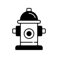 Fire hydrant linear icon vector