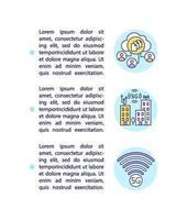Commercial buildings connectivity concept line icons with text vector