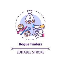 Rogue traders concept icon vector