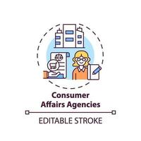 Consumer affairs agencies concept icon vector