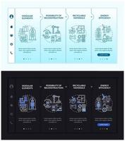 plantilla de vector de incorporación de edificio de sitio de trabajo futuro