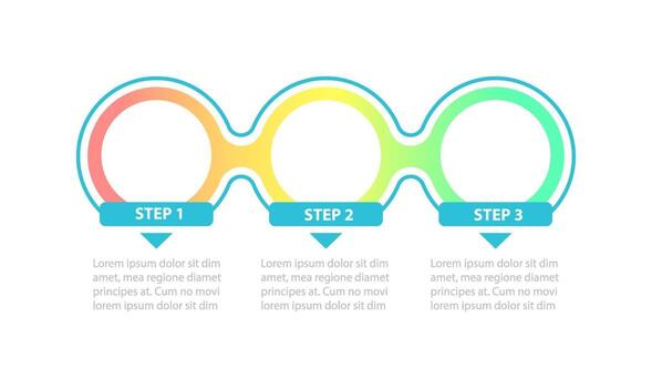 Gradient blank circles vector infographic template