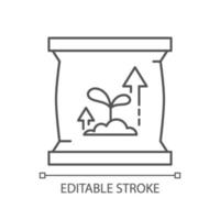 Fertilizers linear icon vector