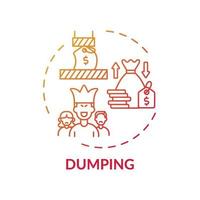 Dumping concept icon vector