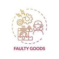 Faulty goods concept icon vector