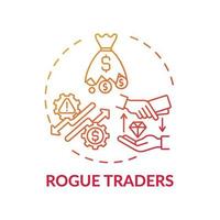 Rogue traders concept icon vector