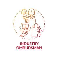 ombudsman de la industria concepto icono vector