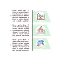 iconos de línea de concepto de legislación con texto vector