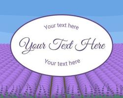 Lavender field banner. Concept vector illustration. Abstract landscape. Perfect for website, advertisment or flyer