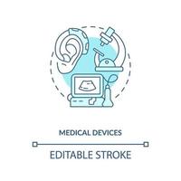 Medical devices concept icon vector