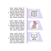 Illegal treatment for migrant workers concept line icons with text vector