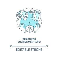 Design for environment concept icon vector