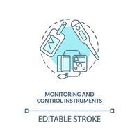 Monitoring and control instruments concept icon vector