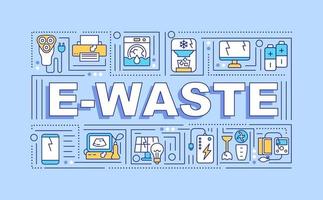 E-waste word concepts banner vector