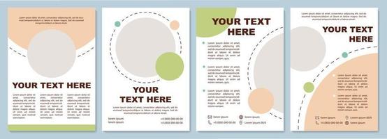 Modern geometric brochure template vector