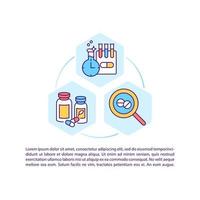 New drug development concept line icons with text vector