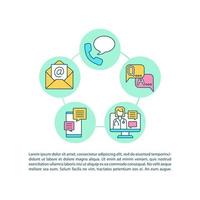 Customer care service concept line icons with text vector