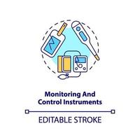 Monitoring and control instruments concept icon vector