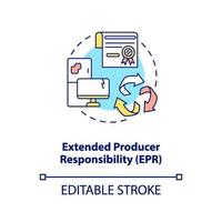 Extended producer responsibility concept icon vector