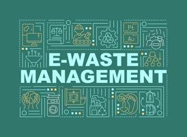 E-waste management word concepts banner vector