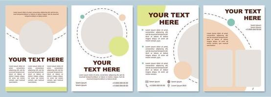 Corporate colored brochure template vector