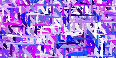 Light pink, blue vector background with triangles.