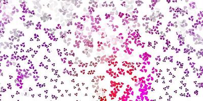 Light purple, pink vector pattern with abstract shapes.