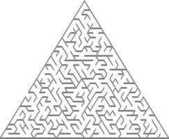 vector de fondo con un laberinto 3d triangular gris.