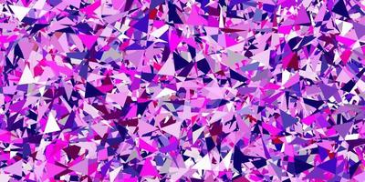 Light purple, pink vector pattern with polygonal shapes.