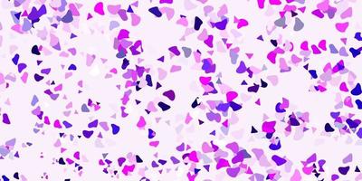 Light purple, pink vector texture with memphis shapes.