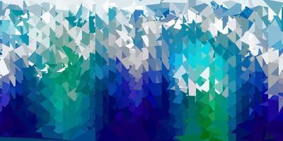 Dark blue, green vector gradient polygon layout.