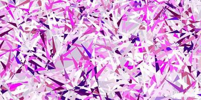 Light purple, pink vector background with triangles.