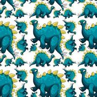 Seamless pattern with fantasy dinosaurs cartoon vector
