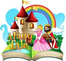 3D pop up book with fairy tale theme vector