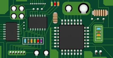 vector de placa de circuito electronico