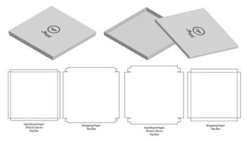 diseño de plantilla troquelada de embalaje de caja. Maqueta 3d vector