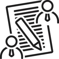 Line icon for client brief vector