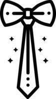 Line icon for tie vector