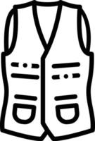 Line icon for vest vector