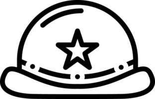 Line icon for hat vector