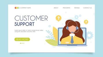 Customer support concept vector