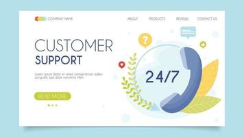 Customer support concept vector