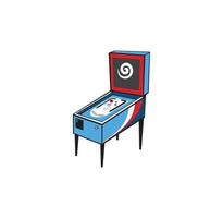 Pinball game arcade console design vector