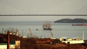 Vintage Sailboat on A Seascape video