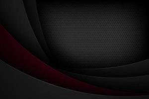 Black abstract vector background with overlapping characteristics.