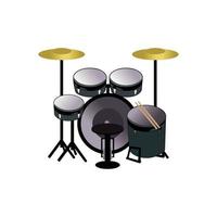 Music drum set design illustration vector