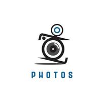 Classic photography camera logo design vector