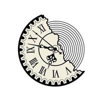 Ilustración de diseño de reloj vintage retro vector